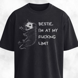 Funny Unhinged Possum Bestie T Shirt Gift For Dog Lover