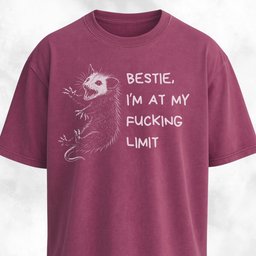 Funny Unhinged Possum Bestie T Shirt Gift For Dog Lover