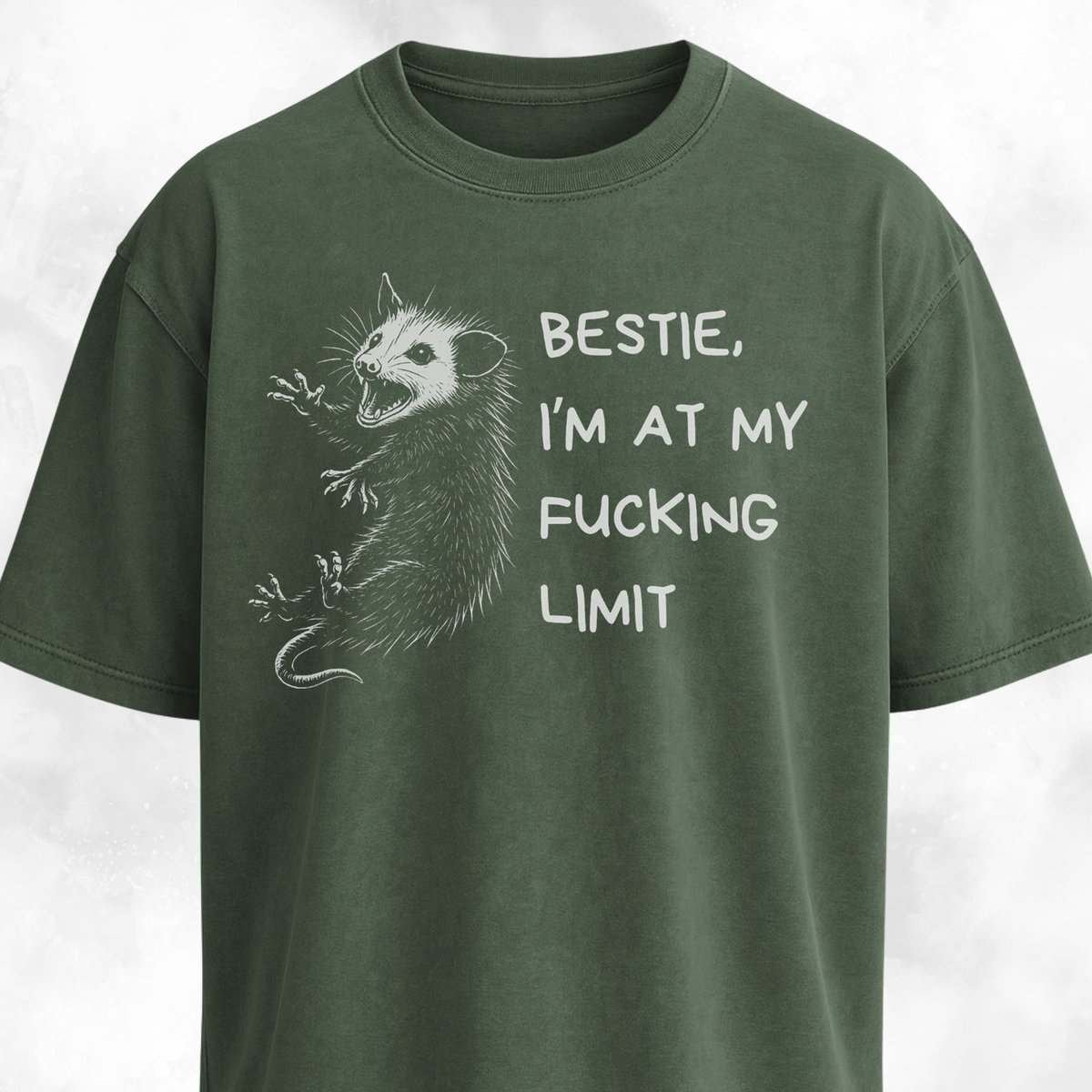 Funny Unhinged Possum Bestie T Shirt Gift For Dog Lover
