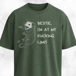 Funny Unhinged Possum Bestie T Shirt Gift For Dog Lover