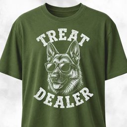 German Shepherd Treat Dealer T Shirt Gift For Dog Lover