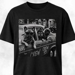 Frenchies Gang In A Car T Shirt Gift For Dog Lover