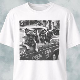 Frenchies Gang In A Car T Shirt Gift For Dog Lover