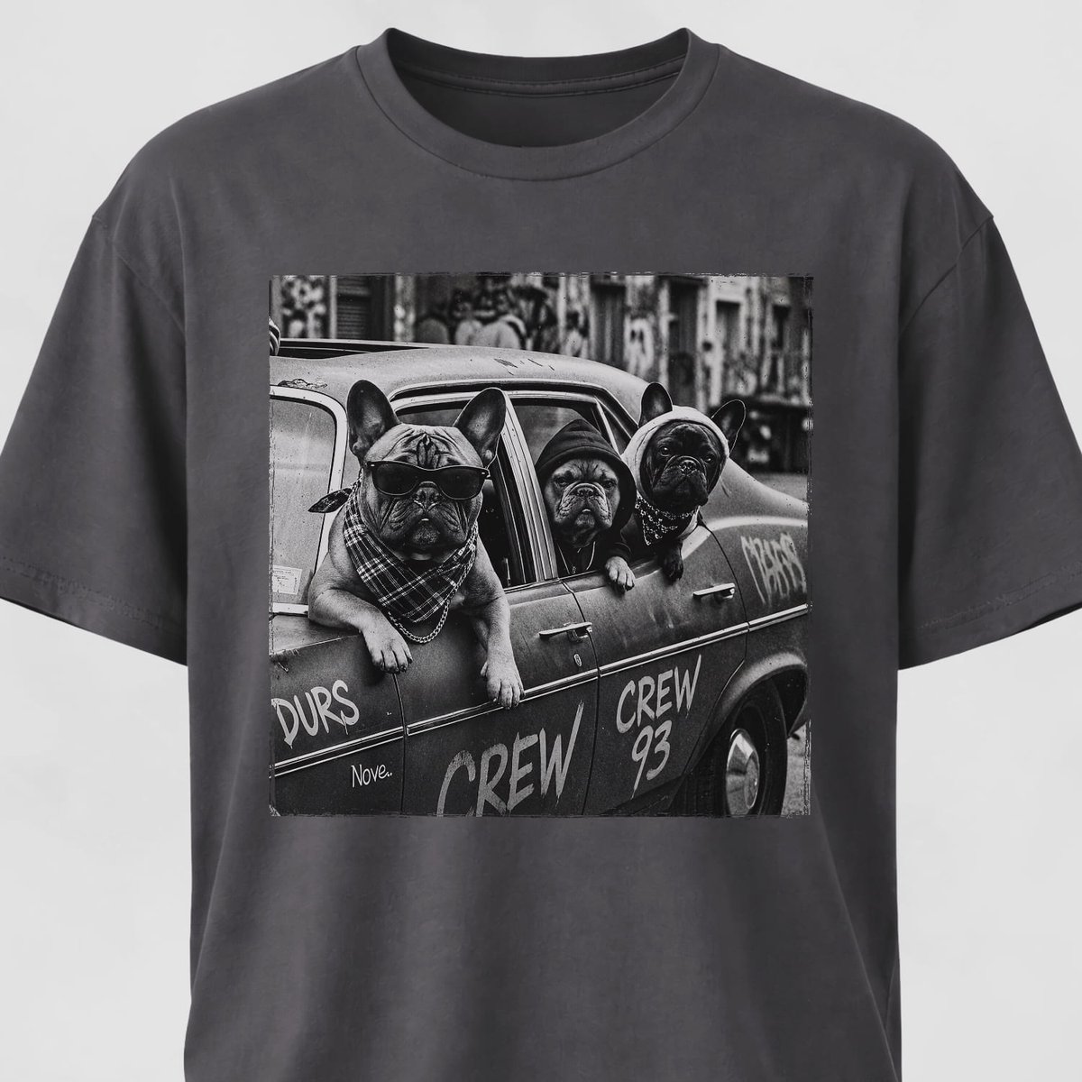 Frenchies Gang In A Car T Shirt Gift For Dog Lover