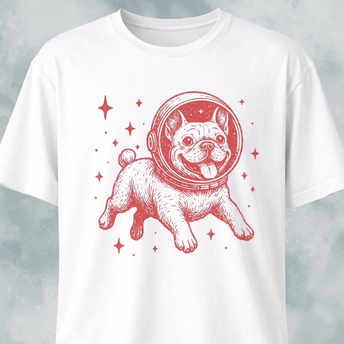 French Bulldog Astronaut T Shirt Gift For Dog Lover