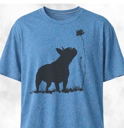 Frenchie Flower Silhouette T Shirt Gift For Dog Lover