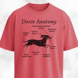 Doxie Anatomy T Shirt Gift For Dog Lover