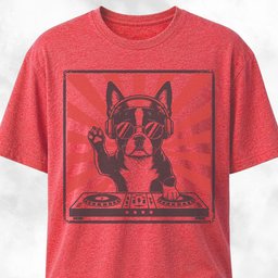 DJ Boston Terrier T Shirt Gift For Dog Lover