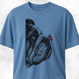 English Bully With Ladybug T Shirt Gift For Dog Lover