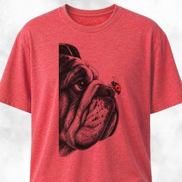 English Bully With Ladybug T Shirt Gift For Dog Lover