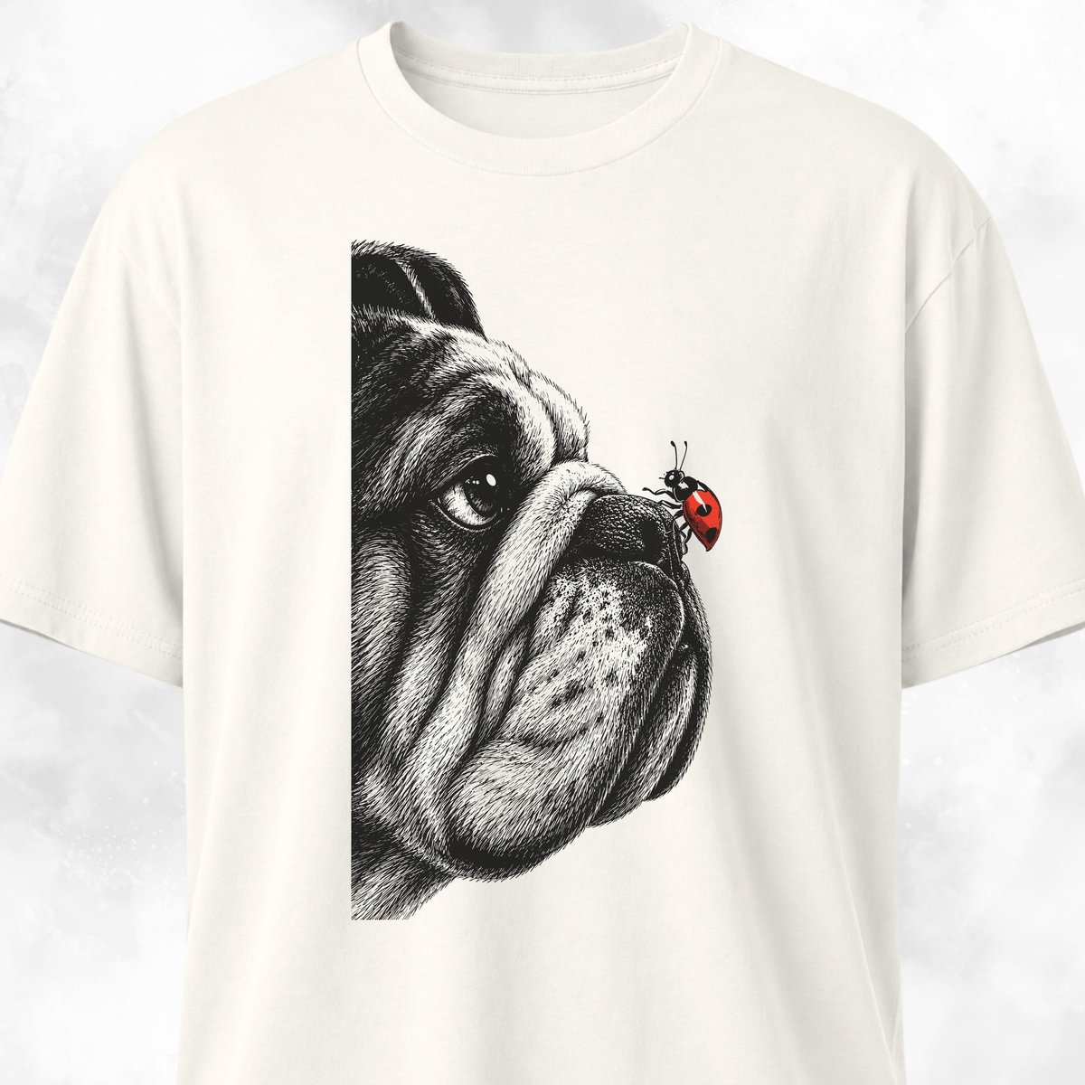 English Bully With Ladybug T Shirt Gift For Dog Lover