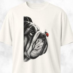 English Bully With Ladybug T Shirt Gift For Dog Lover