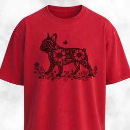Floral Frenchie T Shirt Gift For Dog Lover
