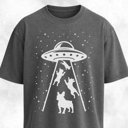 French Bulldog Ufo Abduction T Shirt Gift For Dog Lover