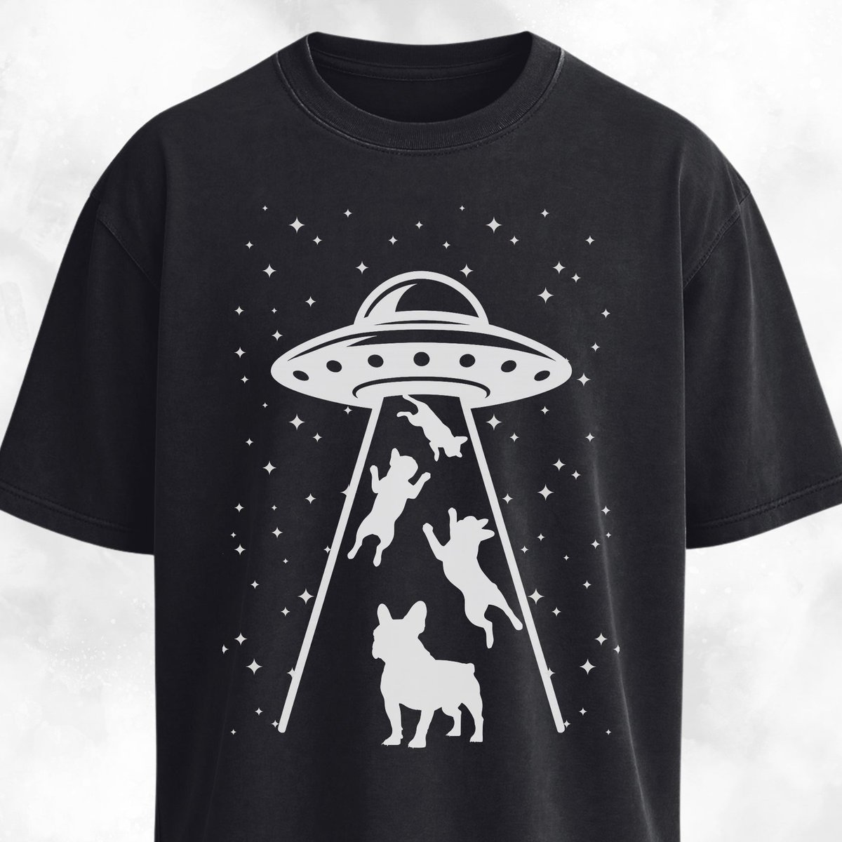 French Bulldog Ufo Abduction T Shirt Gift For Dog Lover