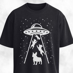 French Bulldog Ufo Abduction T Shirt Gift For Dog Lover