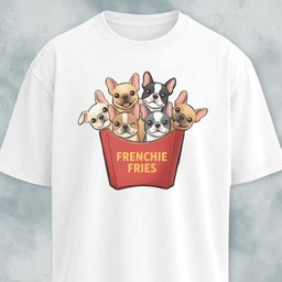 Frenchie Fries Fun T Shirt Gift For Dog Lover