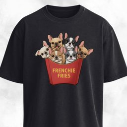 Frenchie Fries Fun T Shirt Gift For Dog Lover