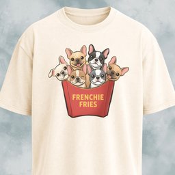 Frenchie Fries Fun T Shirt Gift For Dog Lover