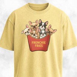 Frenchie Fries Fun T Shirt Gift For Dog Lover