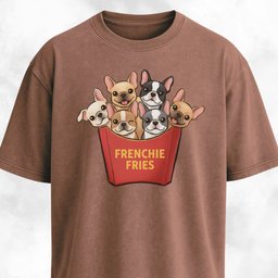Frenchie Fries Fun T Shirt Gift For Dog Lover