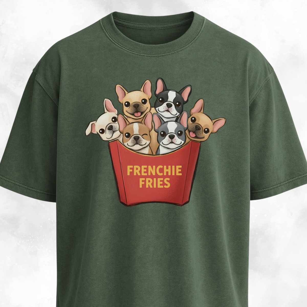 Frenchie Fries Fun T Shirt Gift For Dog Lover