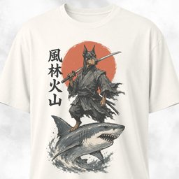 Doberman Riding A Shark T Shirt Gift For Dog Lover