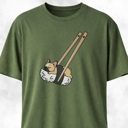Frenchie Sushi With Chopsticks T Shirt Gift For Dog Lover