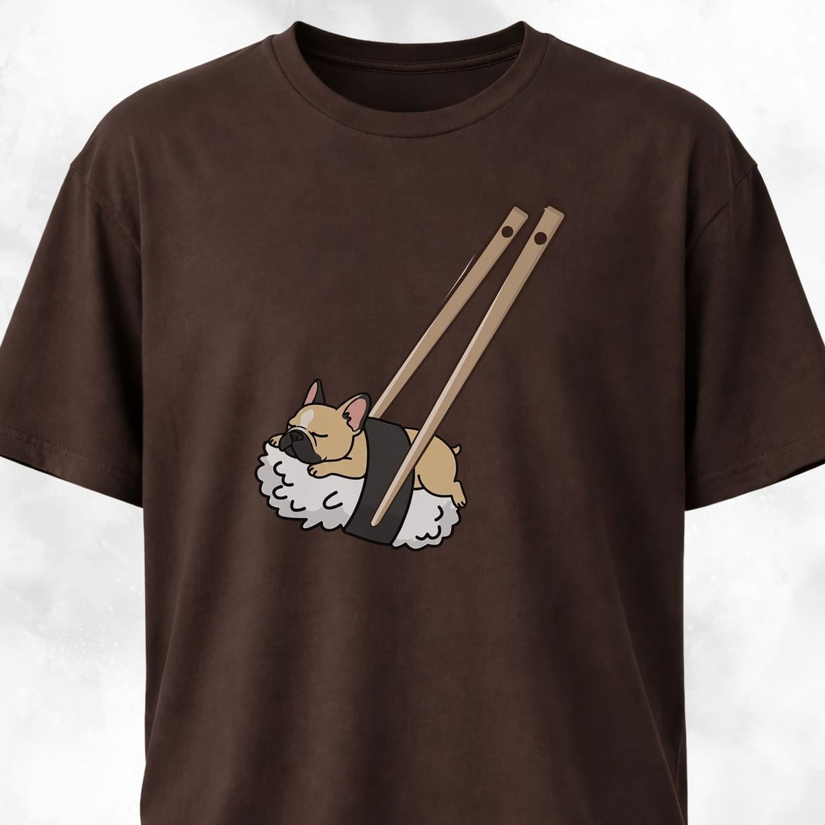 Frenchie Sushi With Chopsticks T Shirt Gift For Dog Lover