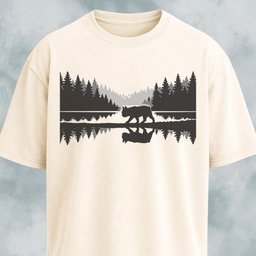 Frenchie On A Lake T Shirt Gift For Dog Lover