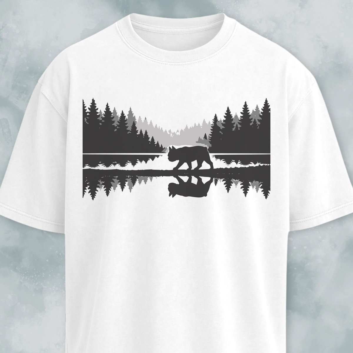 Frenchie On A Lake T Shirt Gift For Dog Lover