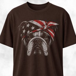 Fancy USA Bandana English Bulldog T Shirt Gift For Dog Lover
