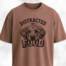 Distracted By Food Goldie T Shirt Gift For Dog Lover