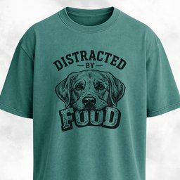 Distracted By Food Goldie T Shirt Gift For Dog Lover