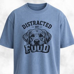 Distracted By Food Goldie T Shirt Gift For Dog Lover