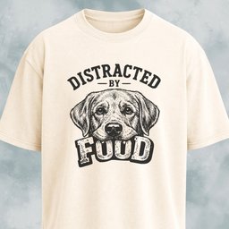Distracted By Food Goldie T Shirt Gift For Dog Lover