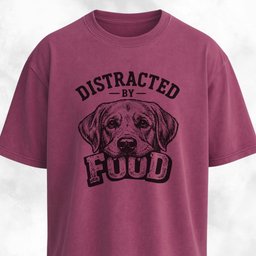 Distracted By Food Goldie T Shirt Gift For Dog Lover