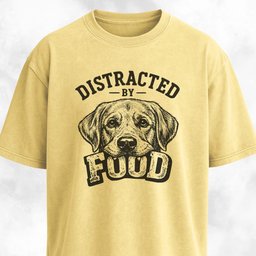 Distracted By Food Goldie T Shirt Gift For Dog Lover