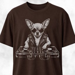 DJ Chihuahua T Shirt Gift For Dog Lover