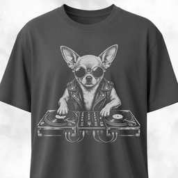 DJ Chihuahua T Shirt Gift For Dog Lover
