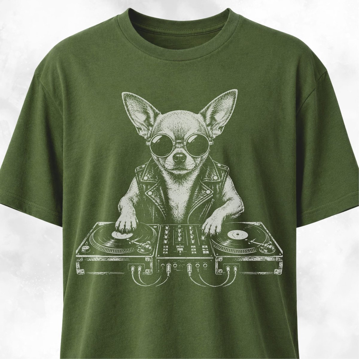 DJ Chihuahua T Shirt Gift For Dog Lover