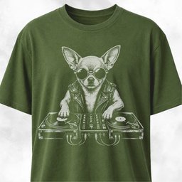 DJ Chihuahua T Shirt Gift For Dog Lover