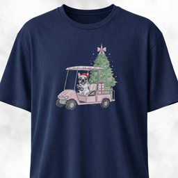 Frenchie Driving With Christmas Presents T Shirt Gift For Dog Lover