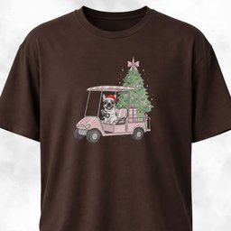 Frenchie Driving With Christmas Presents T Shirt Gift For Dog Lover