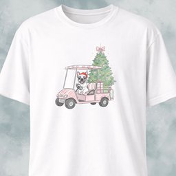 Frenchie Driving With Christmas Presents T Shirt Gift For Dog Lover