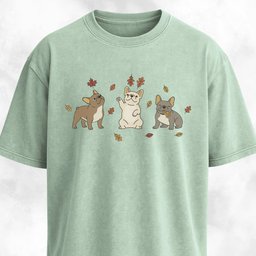 Fall Frenchies T Shirt Gift For Dog Lover