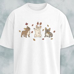 Fall Frenchies T Shirt Gift For Dog Lover