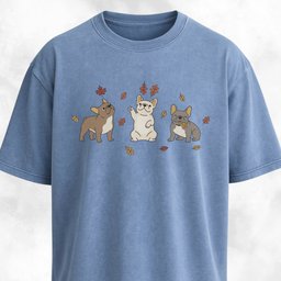 Fall Frenchies T Shirt Gift For Dog Lover