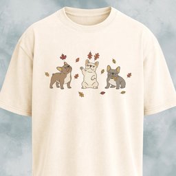 Fall Frenchies T Shirt Gift For Dog Lover