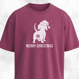 Doxie Merry Christmas Snowflake Butt T Shirt Gift For Dog Lover